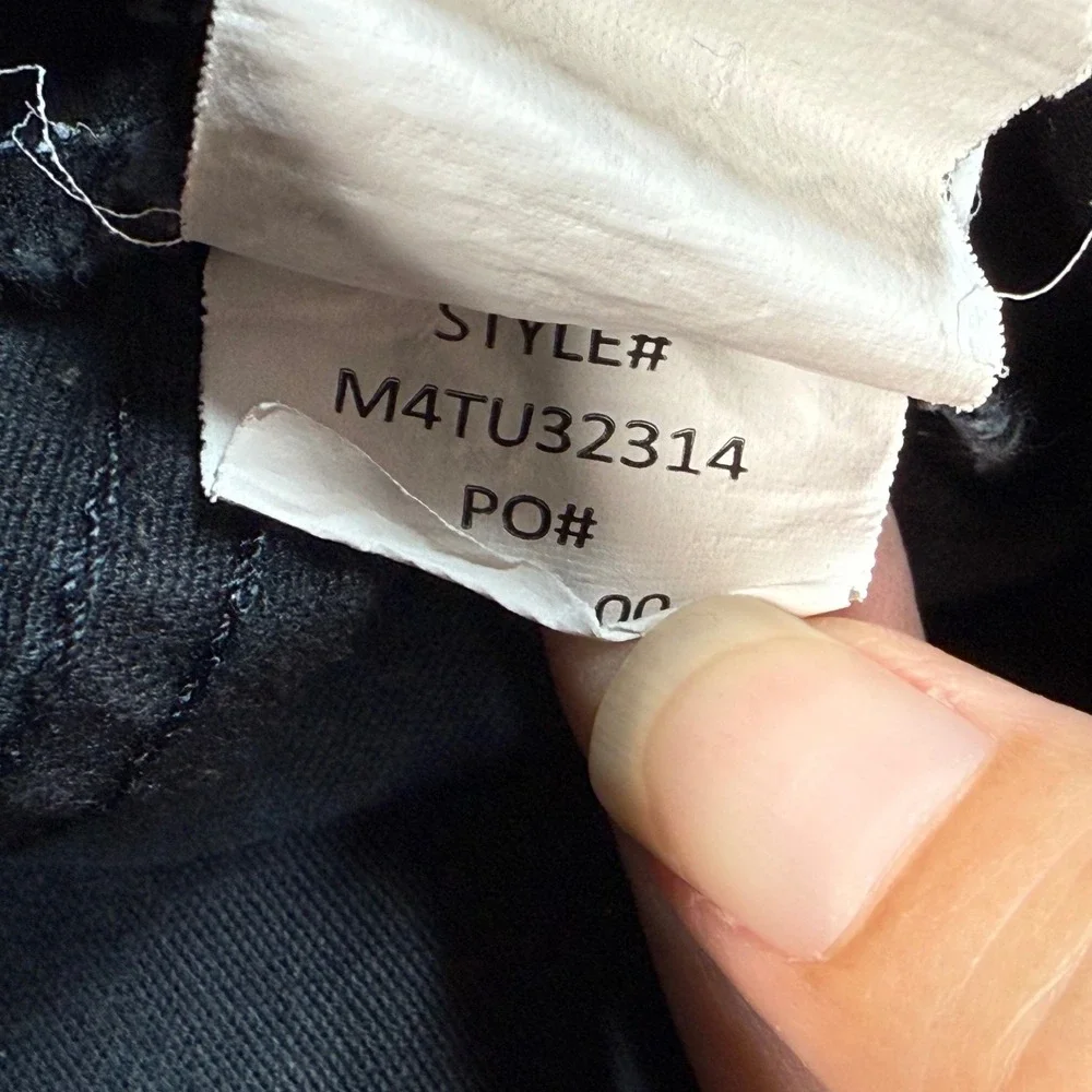Prana‎ Breathe Slim Fit Pants Organic Cotton Blend Black Jeans 38x32